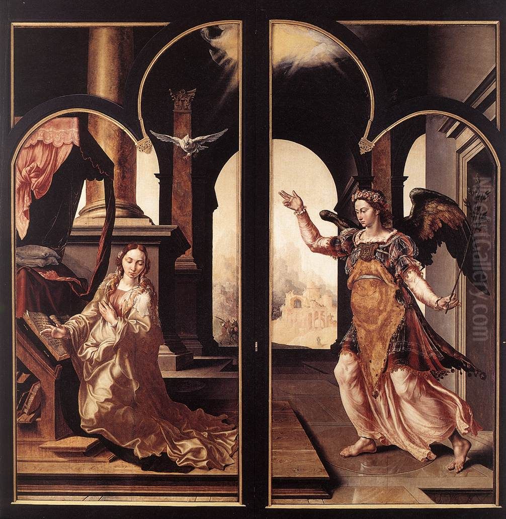 Annunciation Oil Painting by Maarten Van Heemskerck