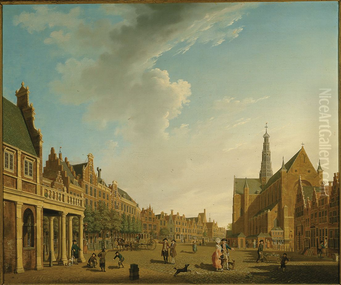 Grote Markt, Haarlem Oil Painting by Isaac Ouwater