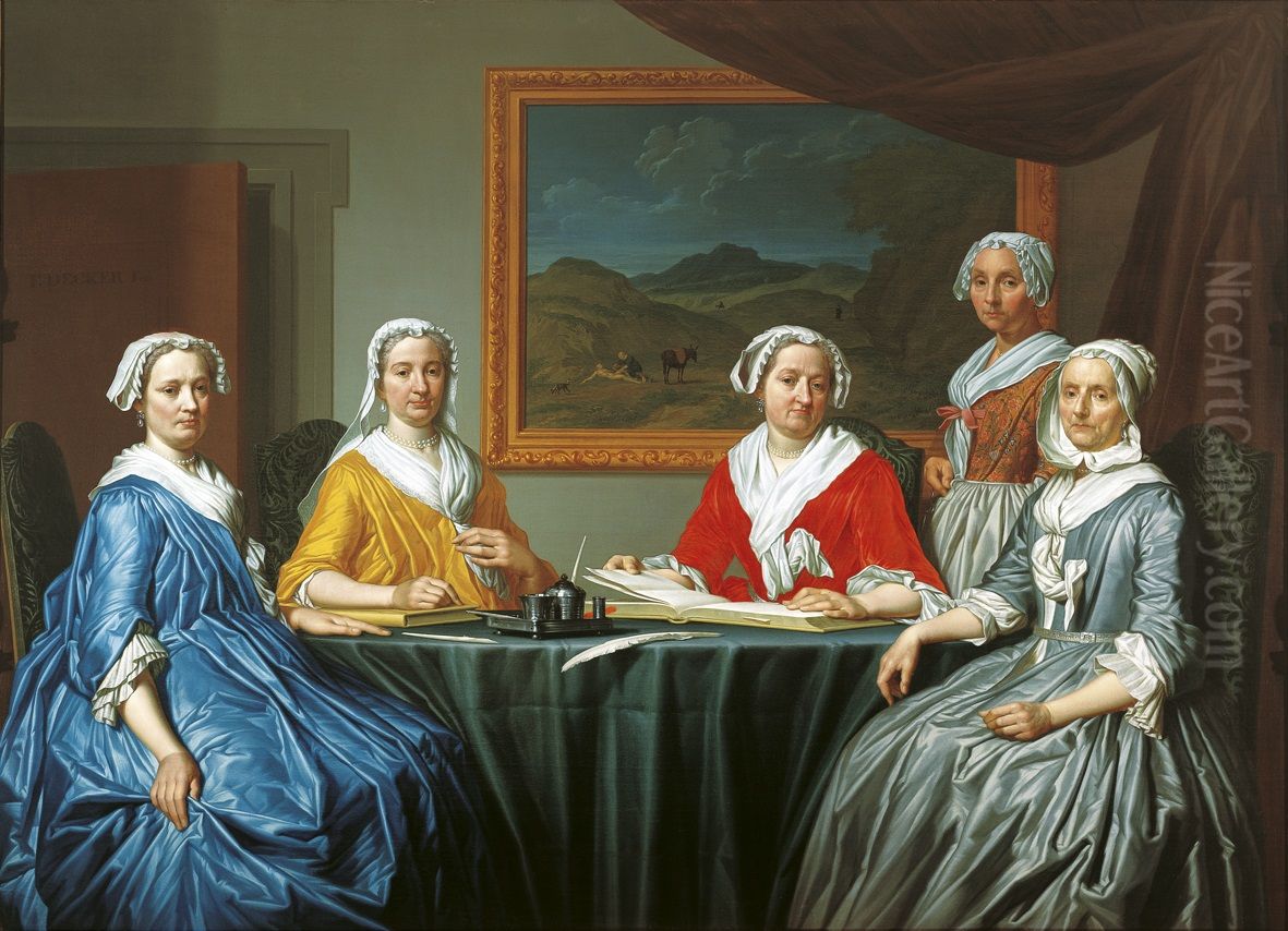 Regentesses of the St. Elisabeth Gasthuis, Haarlem Oil Painting by Frans Decker