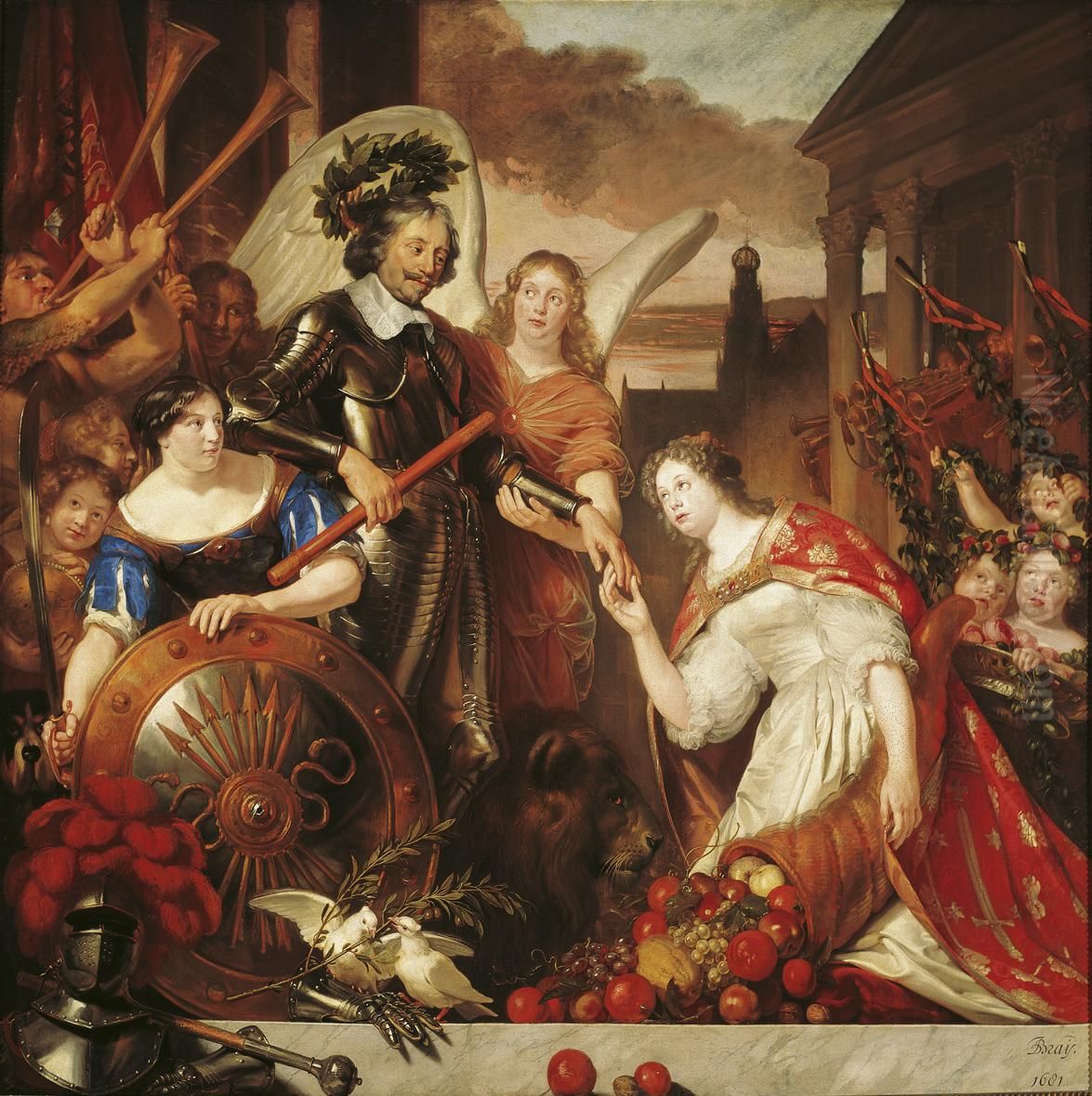 Allegorie van Frederik Hendrik Oil Painting by Jan De Bray