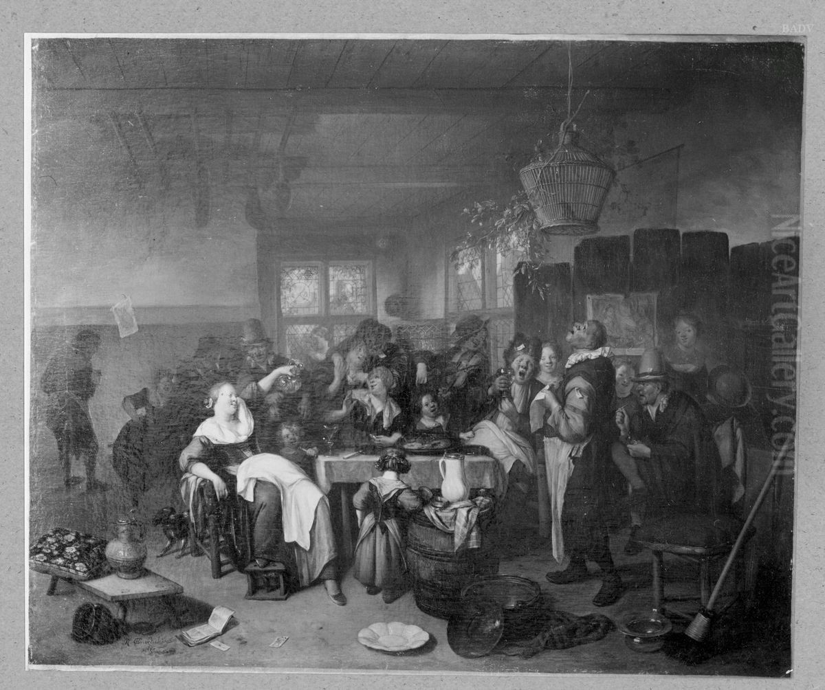 Vrolijk gezelschap Oil Painting by Richard Brakenburgh