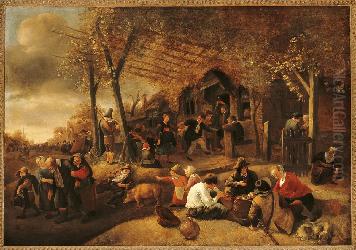 Village fair Oil Painting by Jan Steen