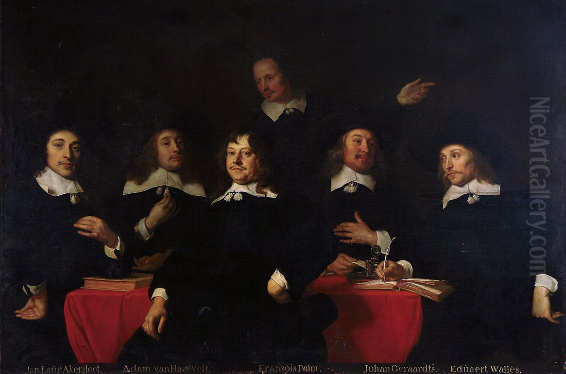 Regenten Aalmoezeniers-, Arm- en Werkhuis, Haarlem 1658 Oil Painting by Jacob van Loo