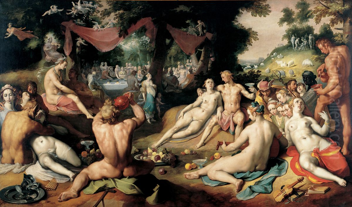 The Wedding of Peleus and Thetis Oil Painting by Cornelis van Haarlem