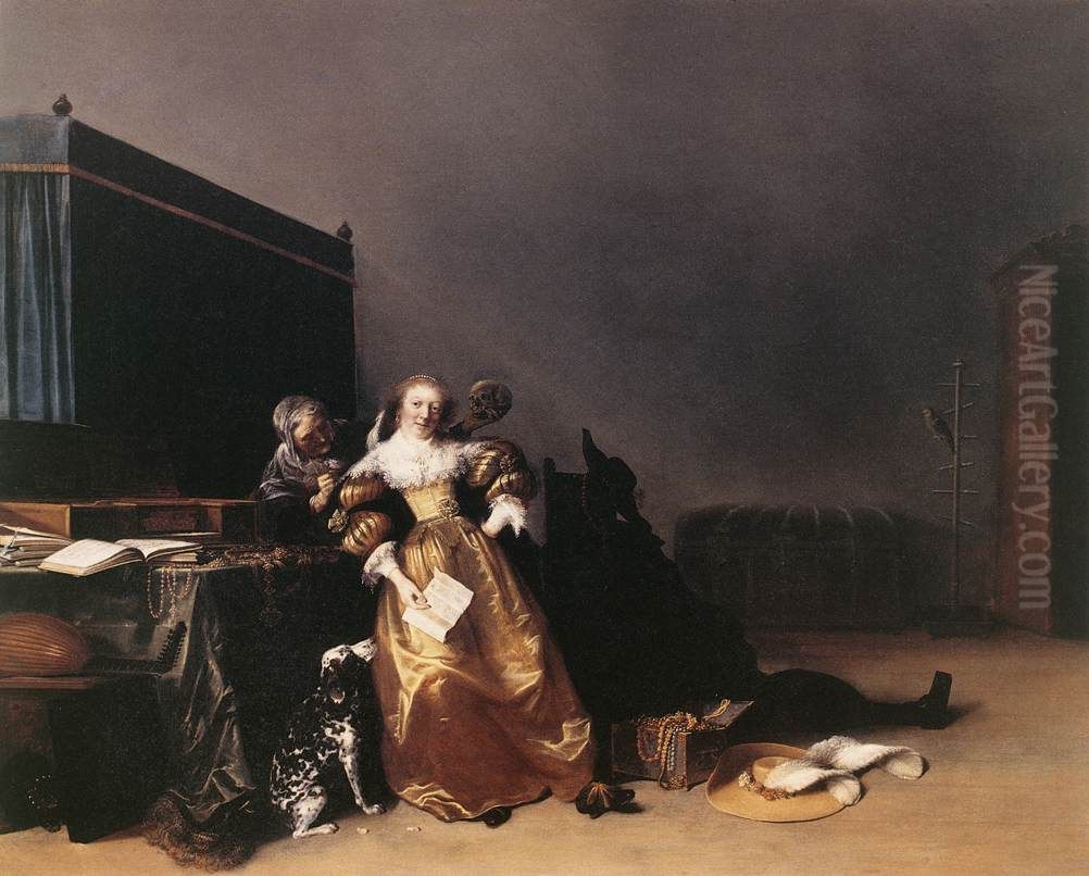 Vanity Oil Painting by Hendrik Gerritsz Pot