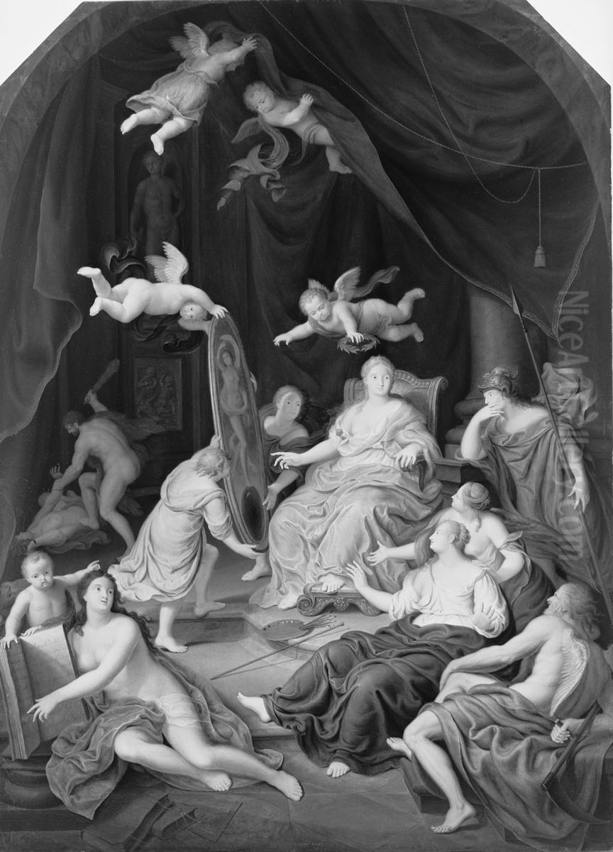 Allegorie op de schilderkunst Oil Painting by Gerard Wigmana