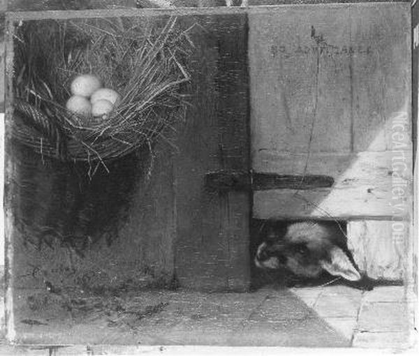 Het bedreigde nest Oil Painting by Charles Verlat