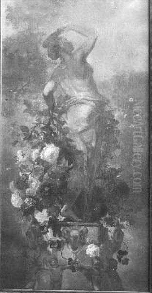 Flora Oil Painting by Charles Rochussen