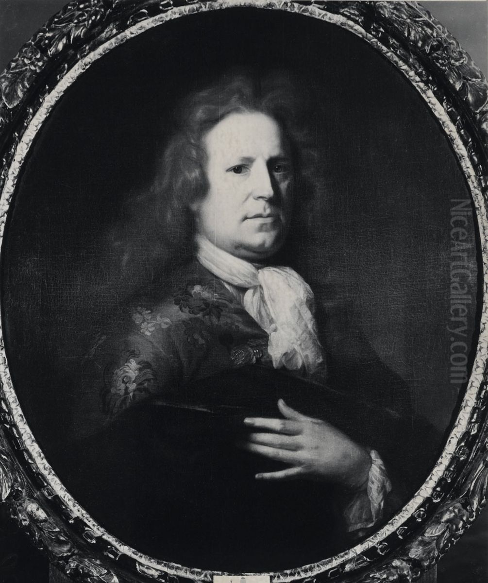 Portret van een heer Oil Painting by Godfried Schalcken