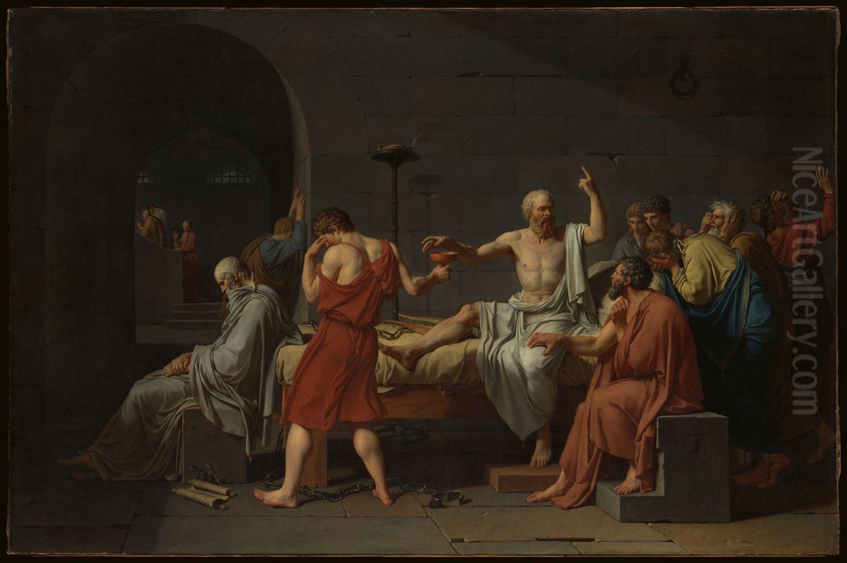 The Death of Socrates Oil Painting by Jacques-Louis David