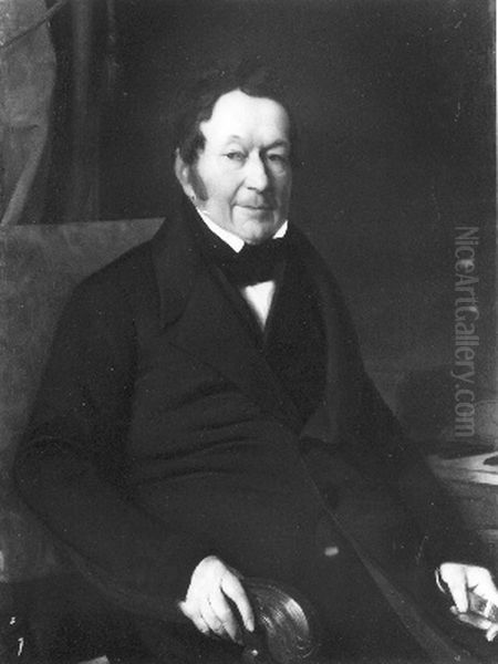 Het portret van den Heer A. Fodor Oil Painting by Charles Van Beveren