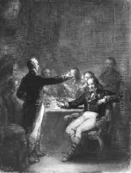 Anno 1802. De vrede van Amiens Oil Painting by Johannes Hinderikus Egenberger