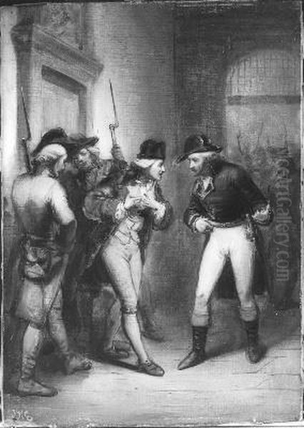 Anno 1798. Daendels arresteert het Uitvoerend Bewind Oil Painting by Johannes Hinderikus Egenberger