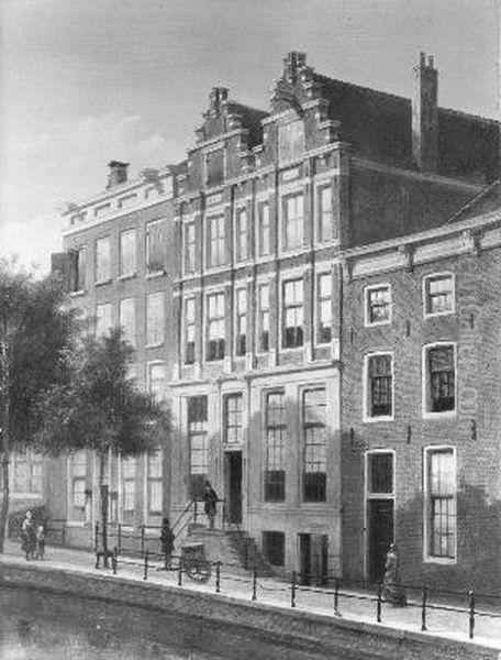 Oude Zijds Achterburgwal Amsterdam Oil Painting by Kaspar Karsen