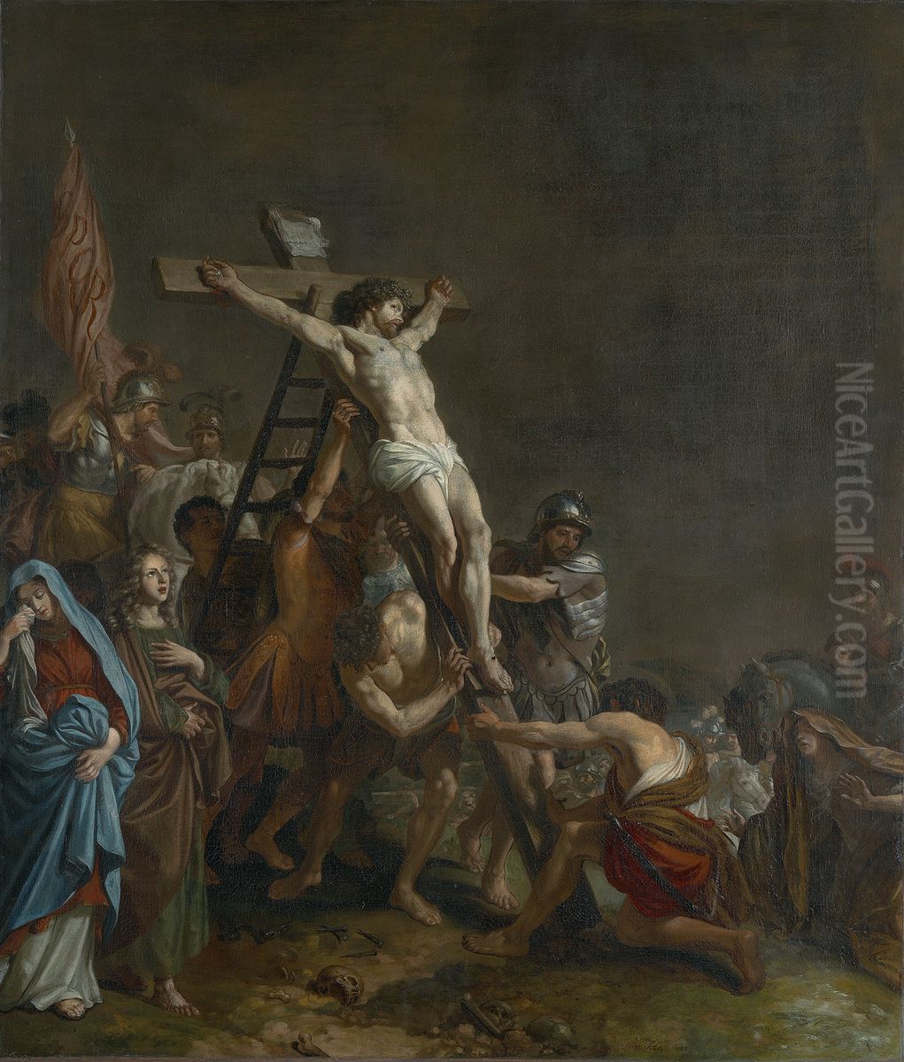 The Elevation of the Cross Oil Painting by Adriaen Backer