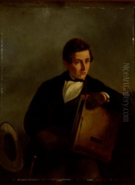 Portrait of Jan Adam Kruseman (1804-1862) Oil Painting by Jan Adam Kruseman