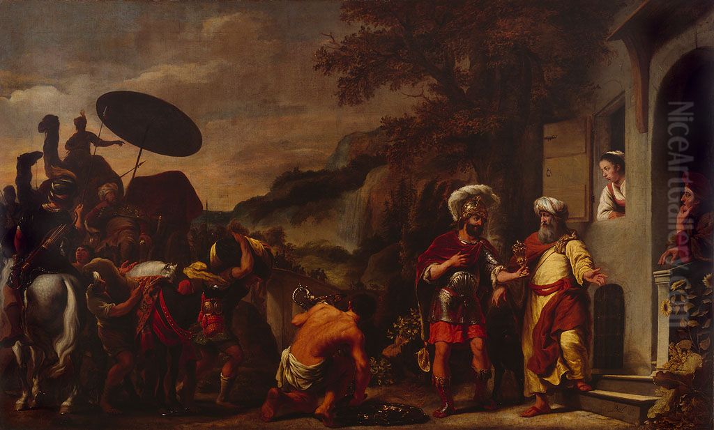 15-19)-Elisha refusing gifts from Naaman Oil Painting by Ferdinand Bol
