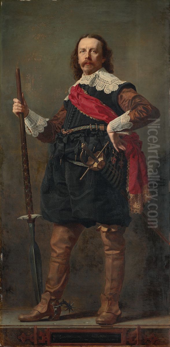 Abraham Willet (1825-1888) kunstverzamelaar in XVII eeuws costuum Oil Painting by Andrzej Jerzy Mniszech