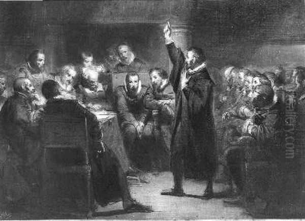 Anno 1610. De Haagse Conferentie Oil Painting by Johannes Hinderikus Egenberger