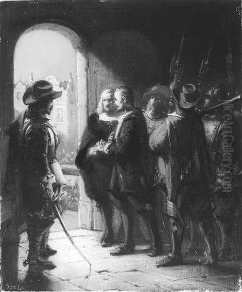 Anno 1666. De terechtstelling van Buat Oil Painting by Johannes Hinderikus Egenberger