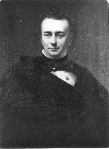 Johannes Tjasink (1808 - 1879), acteur en directeur van de Stadsschouwburg Oil Painting by Hendrik Hollander