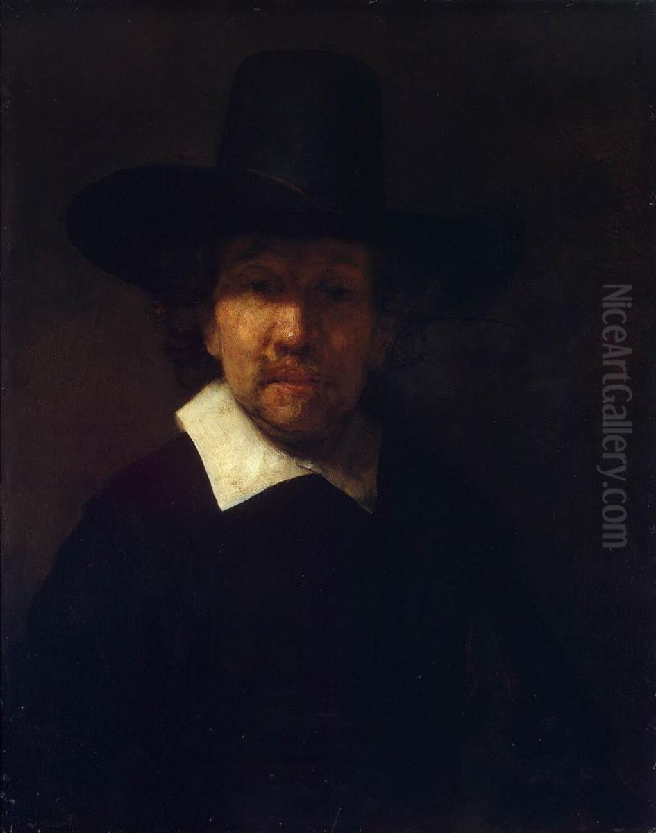 Portrait of Jeremias de Decker (1609-1666), poet Oil Painting by Rembrandt