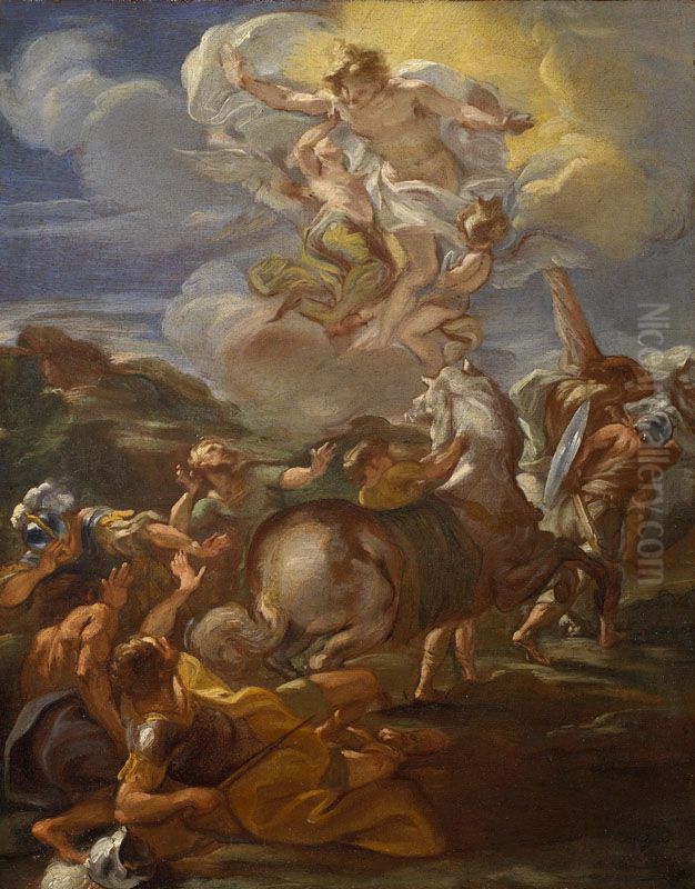 La Conversion de saint Paul Oil Painting by Giovanni Battista Gaulli