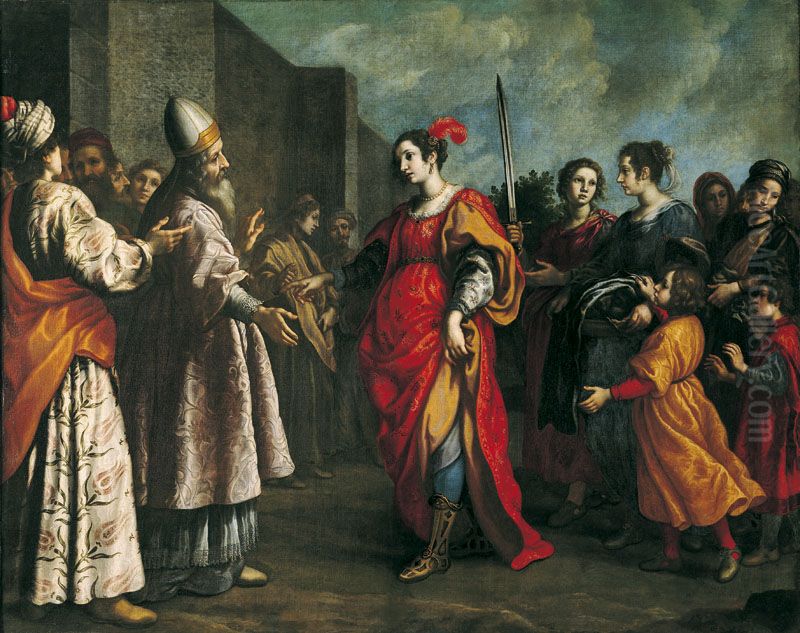 Le Triomphe de Judith Oil Painting by Francesco Curradi