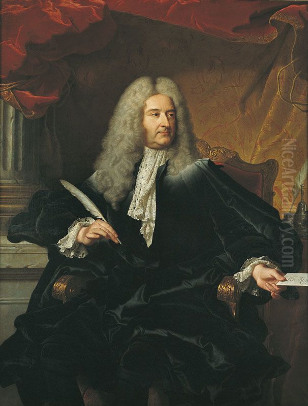 Portrait de Michel Robert Le Peletier des Forts Oil Painting by Hyacinthe Rigaud