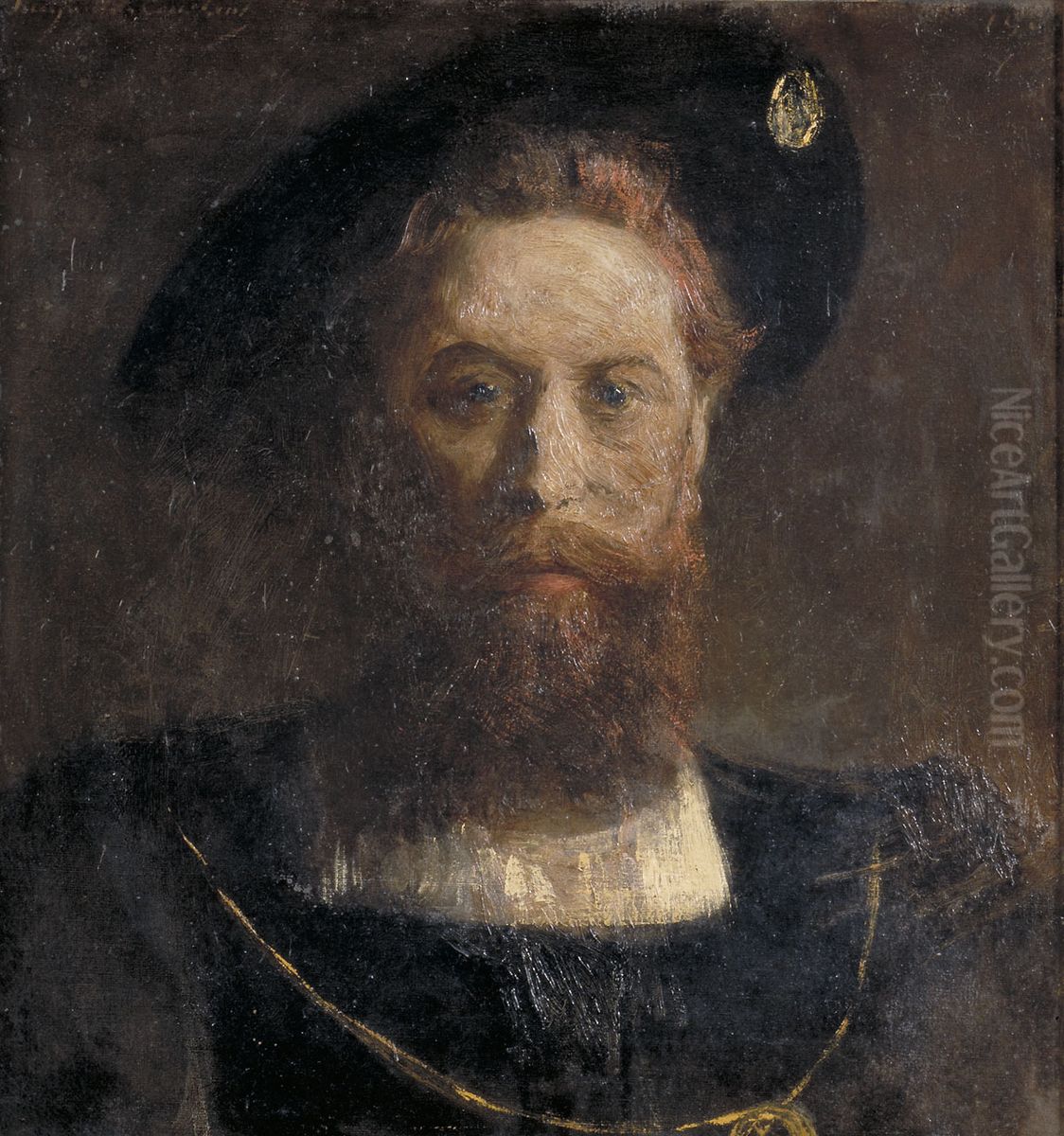 Portrait d'homme de la Renaissance Oil Painting by Jean-Joseph Benjamin-Constant