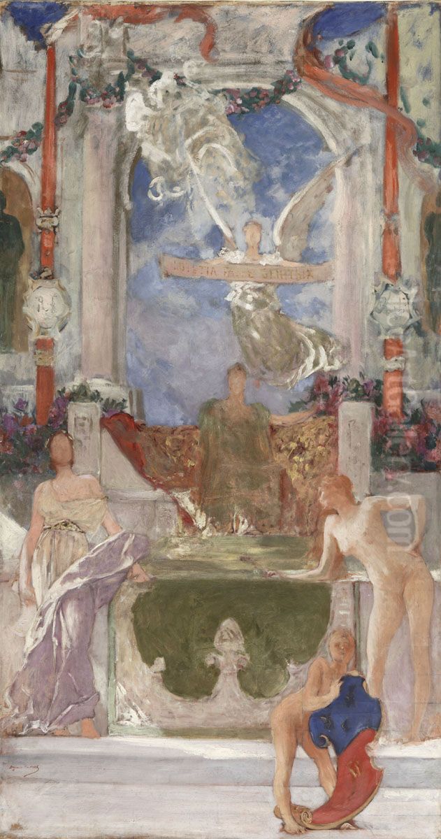 Lutetia Famae Genitrix. Oil Painting by Jean-Joseph Benjamin-Constant