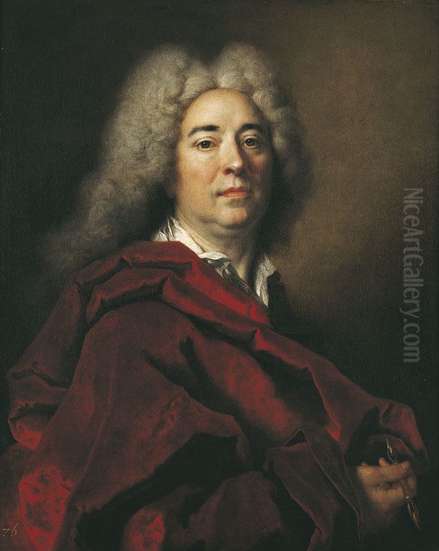 Self-portrait Oil Painting by Nicolas de Largilliere