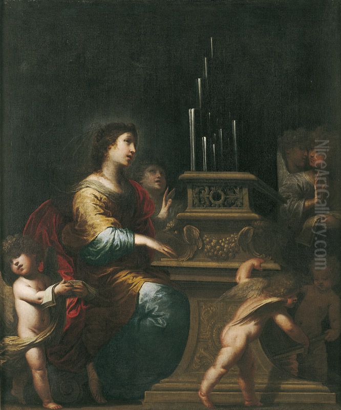 Sainte Cecile Oil Painting by Pietro Ricchi