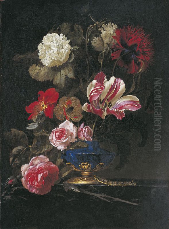 Vase de fleurs Oil Painting by Willem Van Aelst