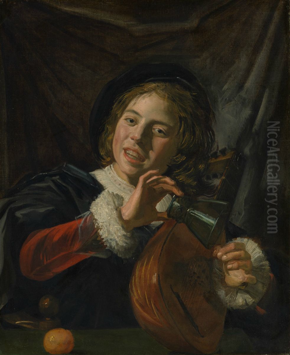 Boy with a Lute Oil Painting by Frans Hals