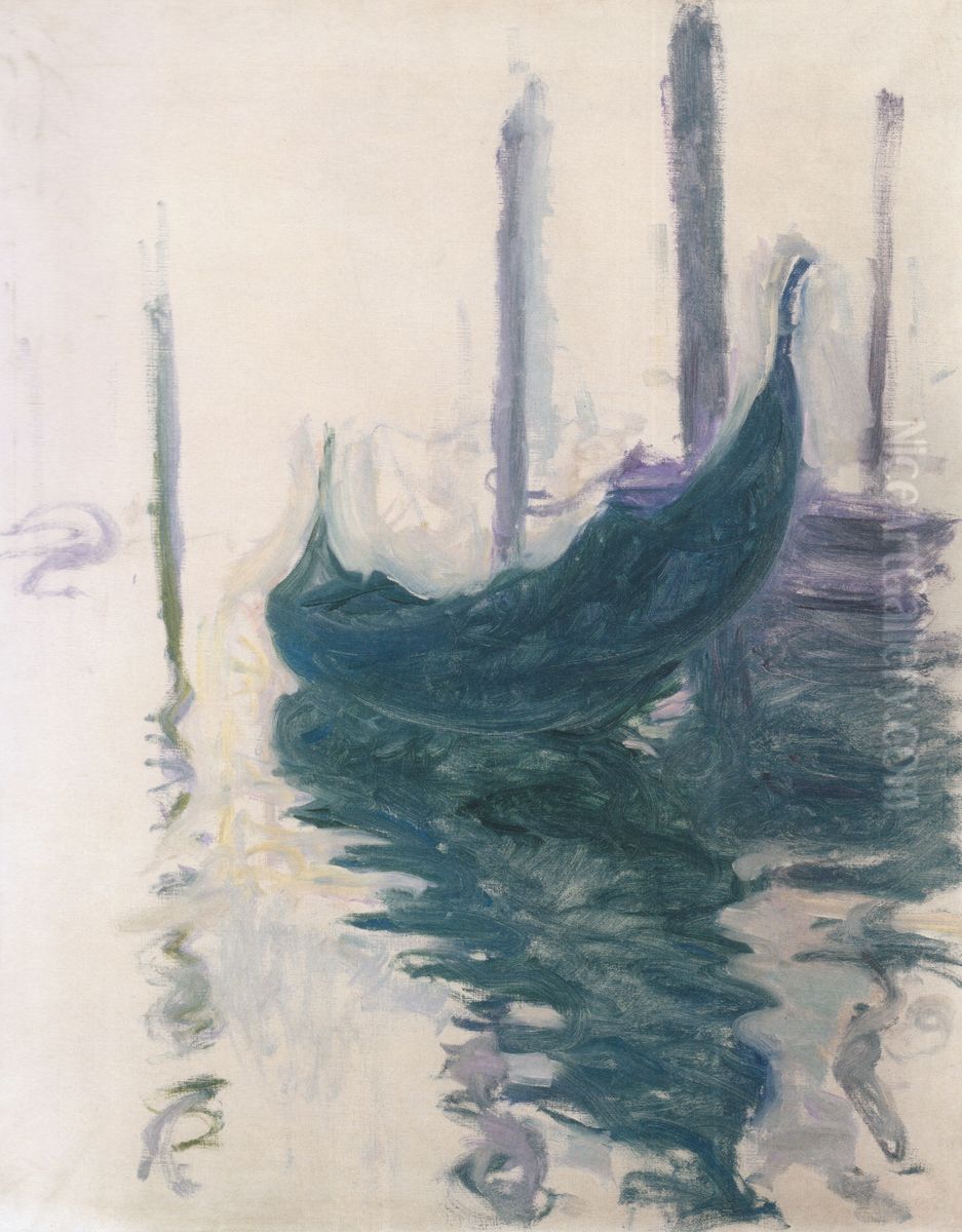 Gondola in Venice Oil Painting by Claude Oscar Monet