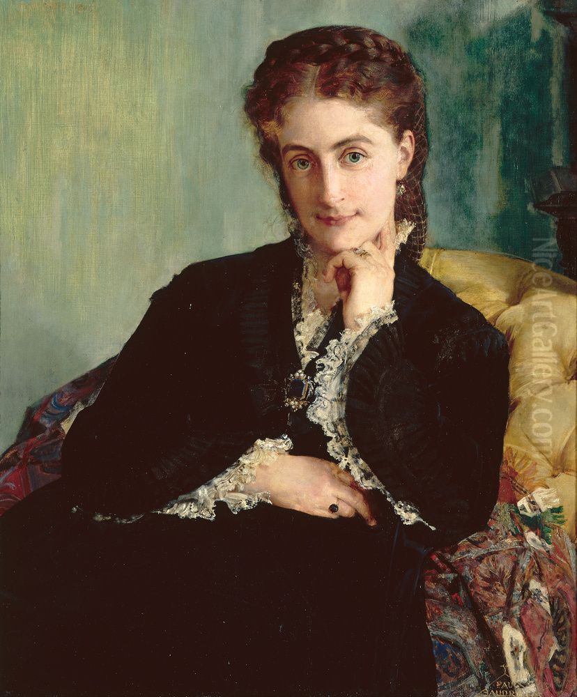 Portrait de Mme Louis Cezard Oil Painting by Paul-Jacques-Aime Baudry