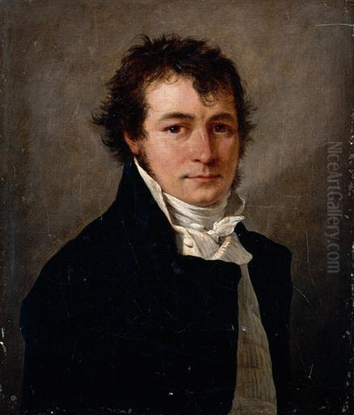 Portrait de Mathurin-Michel Peccot, architecte Oil Painting by Francois Sablet