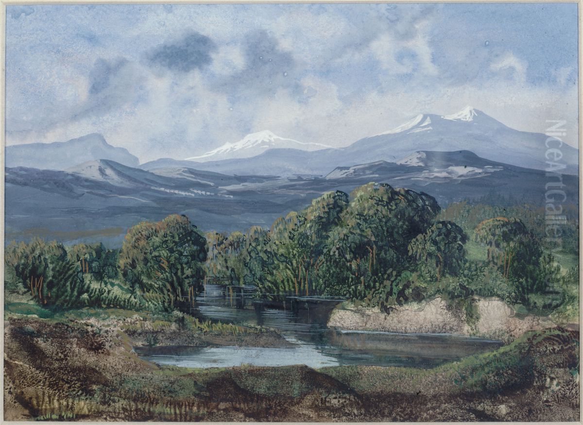 Etna Oil Painting by Maurice Sand