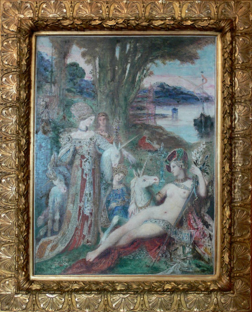 The Unicorns Oil Painting by Gustave Moreau