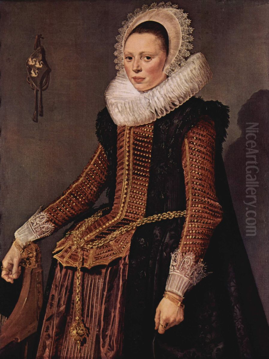Portret van een vrouw Oil Painting by Frans Hals