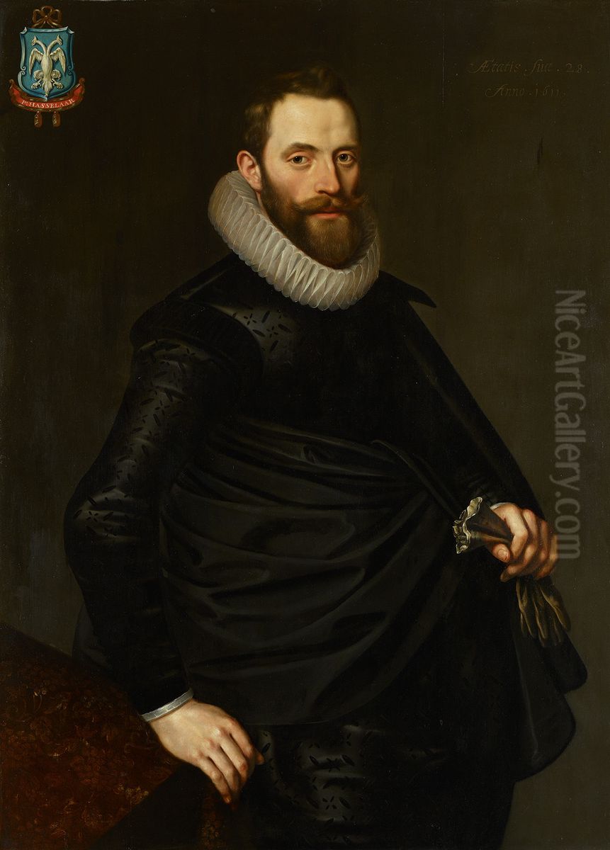 Pieter Pietersz. Hasselaer (1583-1651) Oil Painting by Cornelis van der Voort