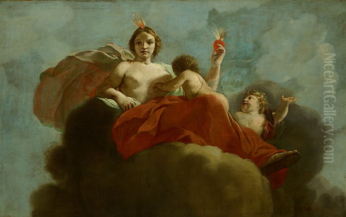 Allegorische voorstelling van de verzorging van leprozen en onnozelen-Caritas Oil Painting by Gerard de Lairesse