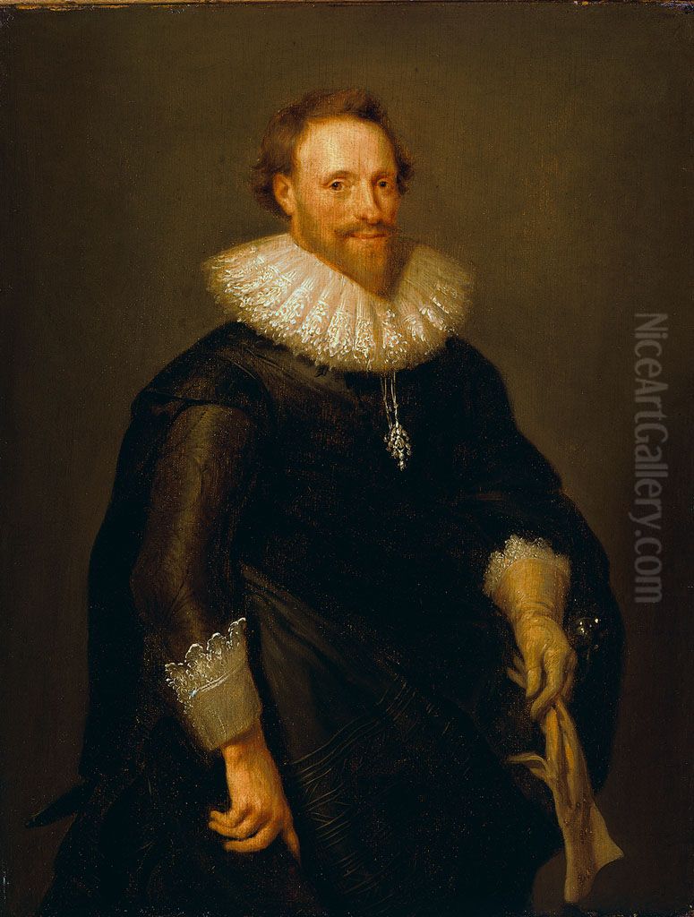 Pieter Cornelisz. Hooft (1581-1647) Oil Painting by Jan Maurits Quinkhard