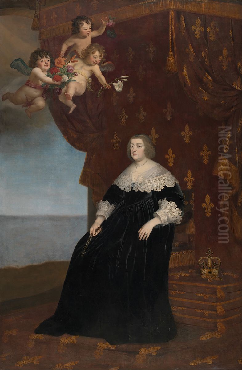 Maria de Medici (1573-1642), Koningin-moeder van Frankrijk Oil Painting by Gerard van Honthorst