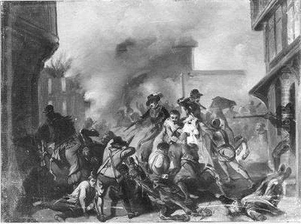 Anno 1583. De Franse Furie te Antwerpen Oil Painting by Karel Frederik Bombled