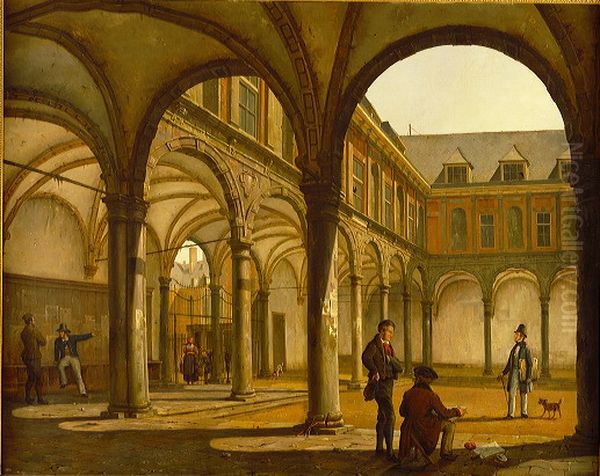 The Old Amsterdam Stock Exchange by Hendrick de Keyser Oil Painting by Kaspar Karsen