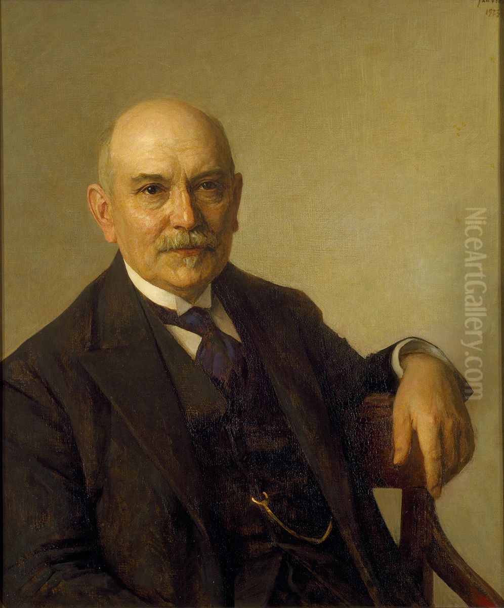 Portrait of Willem Hubert Vliegen (1862-1947) Oil Painting by Jan Veth
