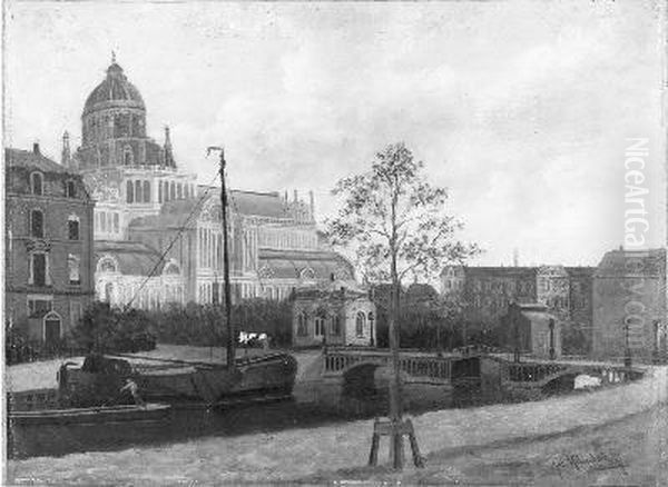 Paleis van volksvlijt Oil Painting by Johannes Hilverdink