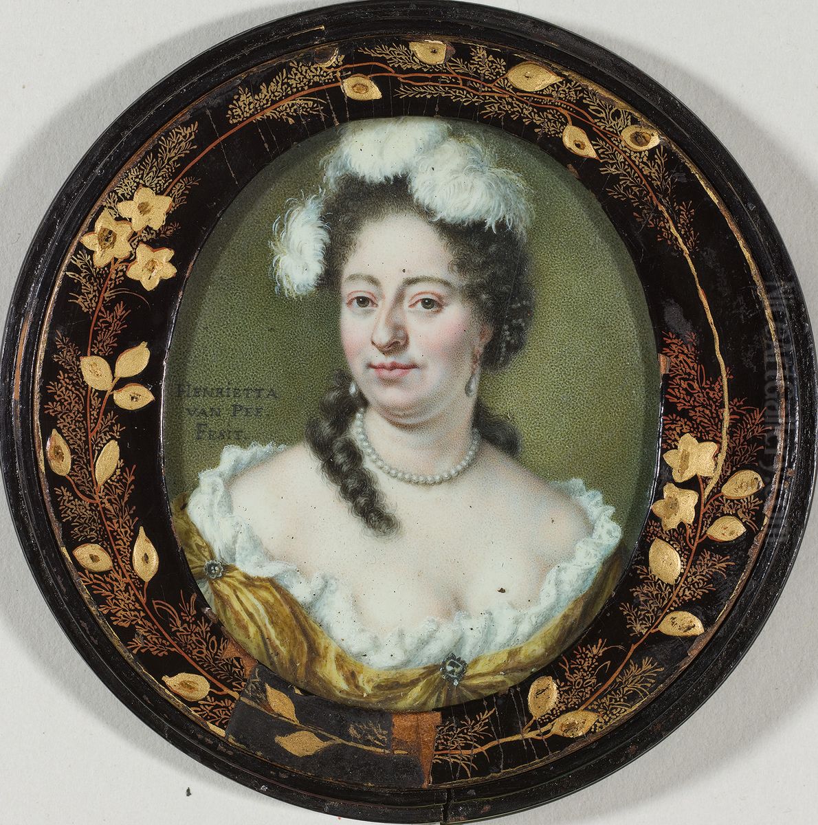 Madalena de la Court 1661-1712 Oil Painting by Henriette Wolters-van Pee